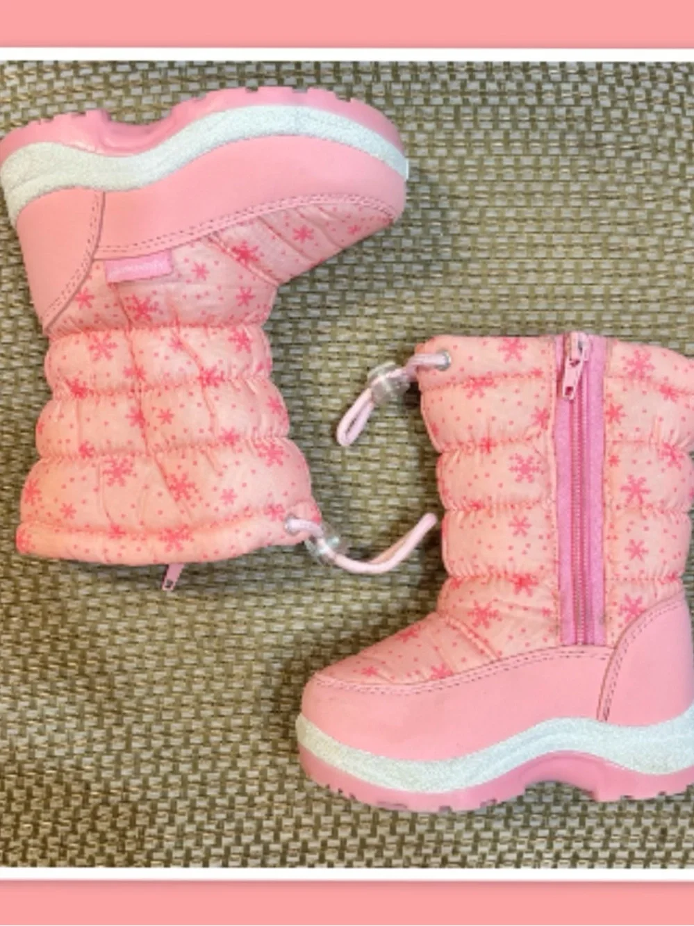 Apakowa Toddler Girls Cold Weather Winter Snow Boots ~ Size 7c